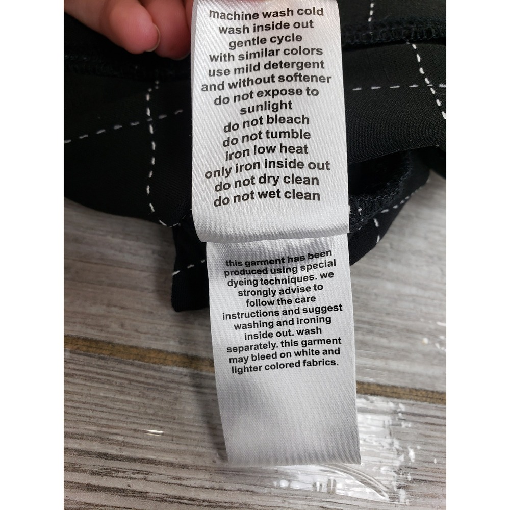 Rundholz Black Label Pants Balloon Cropped Black and White Check Grid XL NWT - Picture 13 of 14
